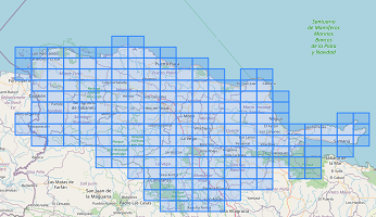 Descargar ficheros de cartografía vectorial en escala 1:25,000.